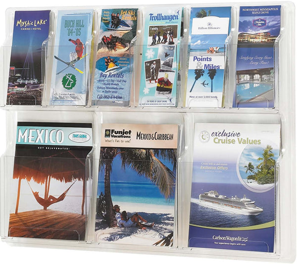 Reveal™ Literature Organizer Display 3 Magazine and 6 Pamphlet [5605CL] Safco Literature Stand 5605CL