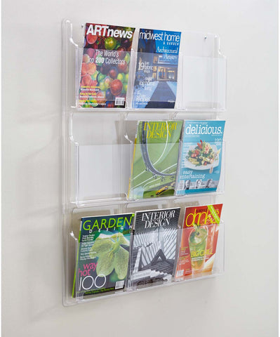 Reveal™ Literature Organizer Display 9 Magazine [5603CL] Safco Literature Stand 5603CL