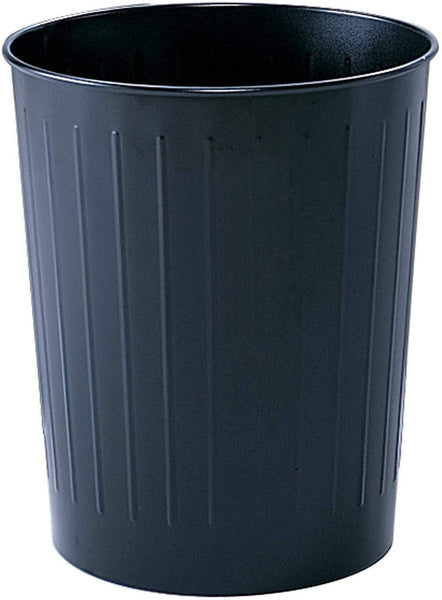 Round Trash Can 23 1 / 2 Quarts Black or Gray Set of 6 [9604BL] Safco Black Waste Receptacle 9604BL