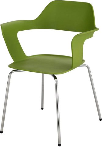 Safco Bandi Shell Stack Chair (Qty. 2) [4275] Safco Green Stacking Chair 4275GN
