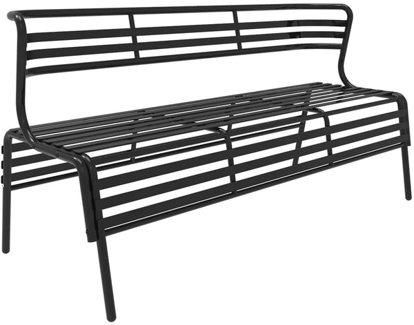 Safco CoGo Steel Outdoor/Indoor Bench [4368] Safco Black Bench 4368BL