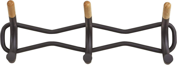 Safco Family Coat Wall Rack, 3 Hook [4255] Safco Black Coat Rack 4255BL