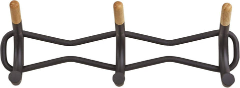 Safco Family Coat Wall Rack, 3 Hook [4255] Safco Black Coat Rack 4255BL
