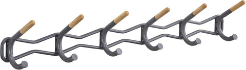 Safco Family Coat Wall Rack, 6 Hook [4257] Safco Charcoal 4257CH