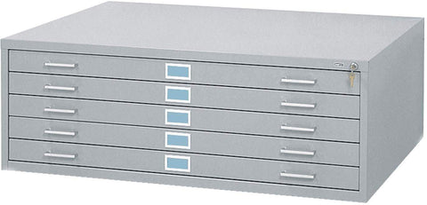 Safco Flat File 5 Drawer For 36 x 48" Documents Steel [4998] Safco Gray Flat File 4998GRR