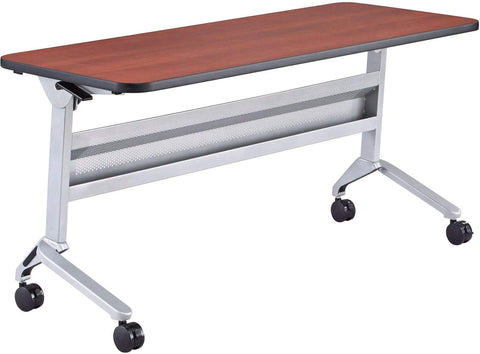 Safco Flip-N-Go 24 x 60" Rectangular Training Table, LPL [LF2460T] Safco Biltmore Cherry Training Table LF2460TSLVLCRM
