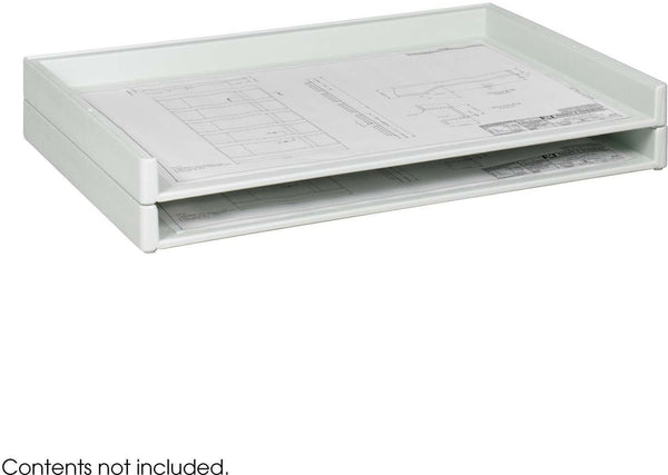 Safco Giant Stack Tray 24 x 36" Documents White Set of 2 [4897] Safco Desktop Organizer 4897