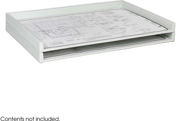 Safco Giant Stack Tray 30 x 42" Documents White Set of 2 [4899] Safco Desktop Organizer 4899