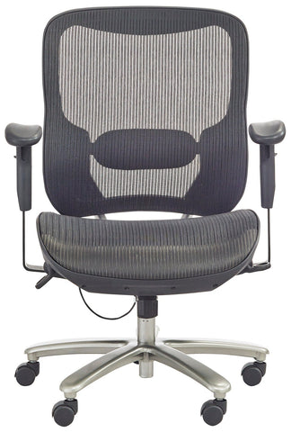 Safco Lineage Big & Tall All-Mesh Task Chair, 400 lb. Weight Capacity [3505BL] Safco Black Task Chair 3505BL