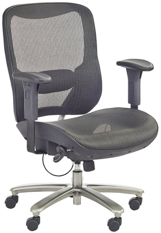 Safco Lineage Big & Tall All-Mesh Task Chair, 400 lb. Weight Capacity [3505BL] Safco Black Task Chair 3505BL