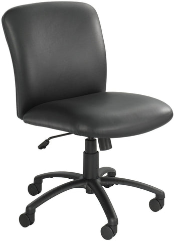 Safco Mid Back 24/7 Chair with 500 lb. Capacity [3491] Safco Black Vinyl BV / No Arms Task Chair 3491BV