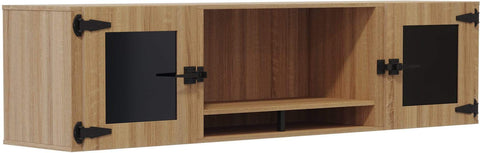 Safco Mirella 72" Wall-Mounted Hutch with Glass Doors [MRHTGD72] Safco Sand Dune Hutch MRHTGD72SDD