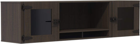 Safco Mirella 72" Wall-Mounted Hutch with Glass Doors [MRHTGD72] Safco Southern Tobacco Hutch MRHTGD72STO
