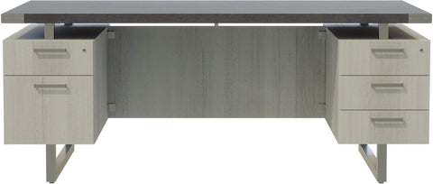 Safco Mirella Free Standing Desk, BBB/BF [MRDBF7236] Safco Stone Gray Desk MRDBF7236SGY