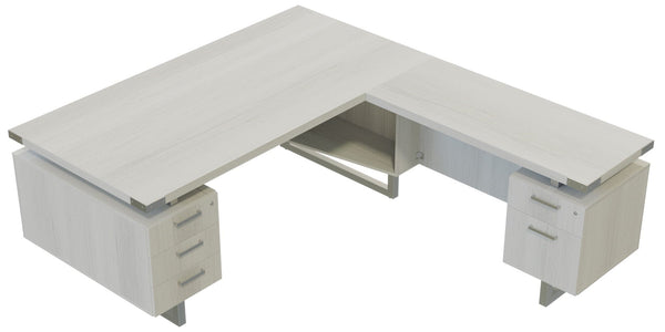 Safco Mirella L-Shaped Configuration Desk, BBB/BF [MRLSBF7236] Safco L Shaped Workstation