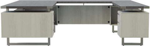 Safco Mirella U-Shaped Configuration Desk, BBB/BF [MRUSBF7236] Safco Stone Gray U Shaped Desk MRUSBF7236SGY