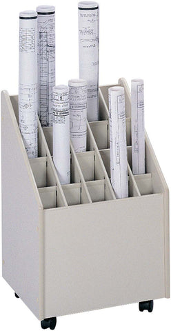 Safco Mobile Roll File 20 Compartment Putty [3082] Safco File Sorter 3082