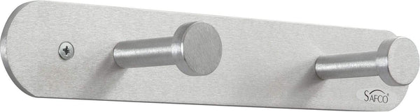 Safco Nail Head Coat Hook, 2 Hook (Qty. 12) [4200] Safco Silver Coat Hook 4200
