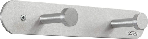 Safco Nail Head Coat Hook, 2 Hook (Qty. 12) [4200] Safco Silver Coat Hook 4200