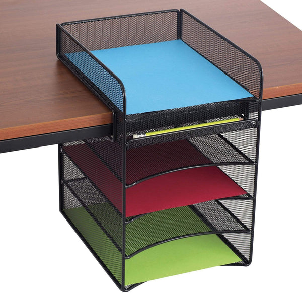 Safco Onyx Horizontal Hanging Storage [3240] Safco Black Desktop Organizer 3240BL