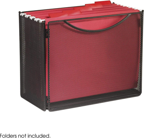 Safco Onyx Mesh Desktop Box File, 6"D (Qty. 6) [2169] Safco Black Desktop Organizer 2169BL