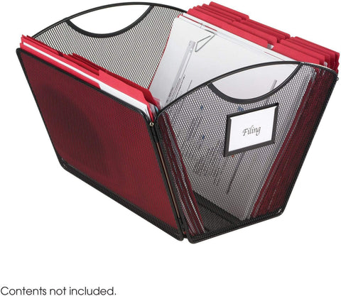 Safco Onyx Mesh Desktop Tub File, Letter Size (Qty. 6) [2162] Safco Black Desktop Organizer 2162BL