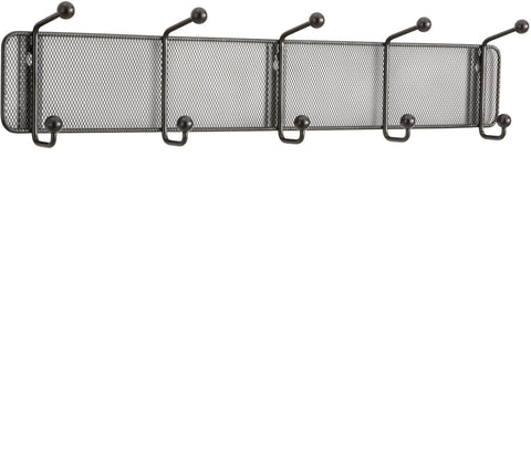 Safco Onyx Mesh Wall Rack 5 Hook (Qty. 6) [6403] Safco Black Wall Rack 6403BL