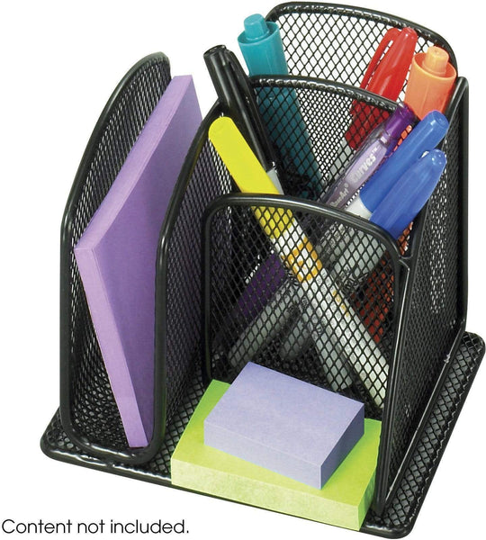 Safco Onyx Mini Organizer (Qty. 6) [3250] Safco Black Desktop Organizer 3250BL