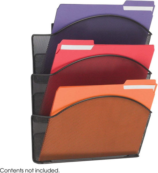 Safco Onyx Triple Letter-Size Rack (Qty. 6) [5652] Safco Black Desktop Organizer 5652BL