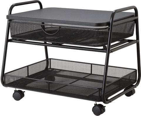 Safco Onyx Under-Desk Machine Stand [5208] Safco Black Machine Stand 5208BL