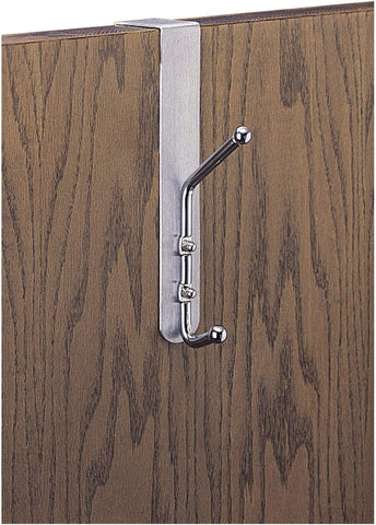 Safco Over-The-Door Coat Hook (Qty. 12) [4166] Safco Silver Coat Hook 4166