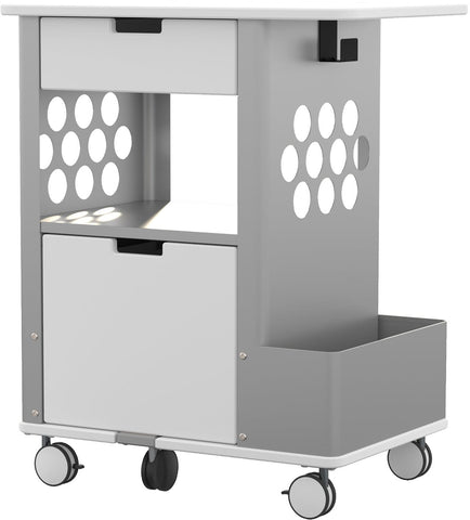 Safco Rolling Storage Cart [5202] Safco Glacier White Storage Cart 5202WH