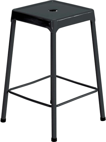 Safco® Steel Stool Counter-Height 25"H [6605] Safco Black Bar Stool 6605BL