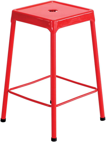 Safco® Steel Stool Counter-Height 25"H [6605] Safco Red Bar Stool 6605RD