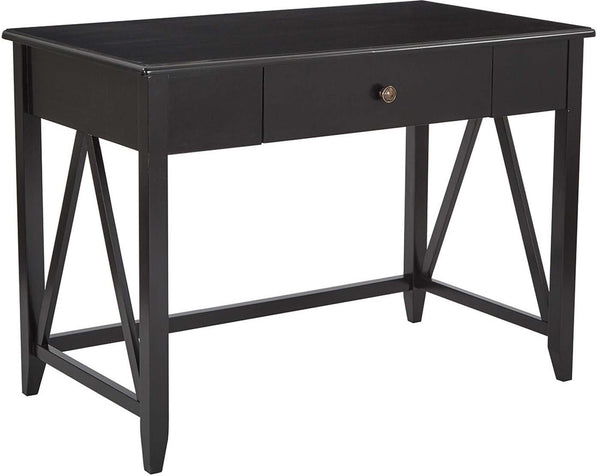 Santa Cruz Writing Desk in Black Finish [STCZ25-BK] Office Star Computer Desk STCZ25-BK