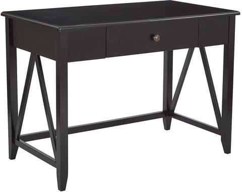 Santa Cruz Writing Desk in Black Finish [STCZ25-BK] Office Star Computer Desk STCZ25-BK