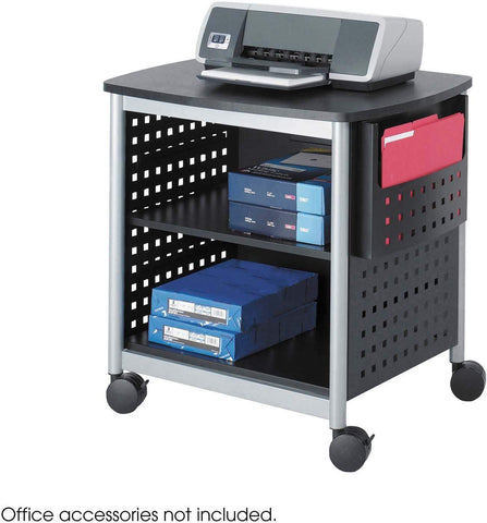 Scoot™ Desk Side Printer Stand Black [1856BL] Safco Machine Stand 1856BL