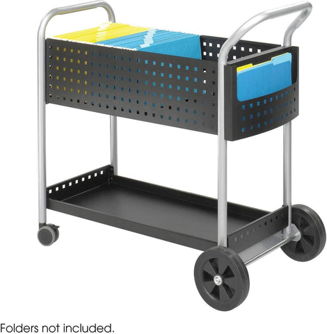 Scoot™ Mail Cart 32"D Black [5239BL] Safco File Cabinet 5239BL