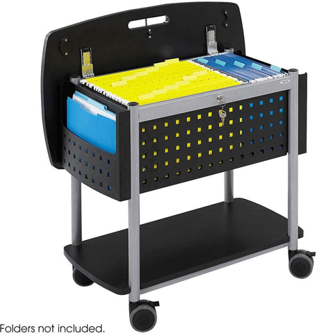 Scoot™ Mobile File with Top Worksurface Black [5370BL] Safco File Cabinet 5370BL