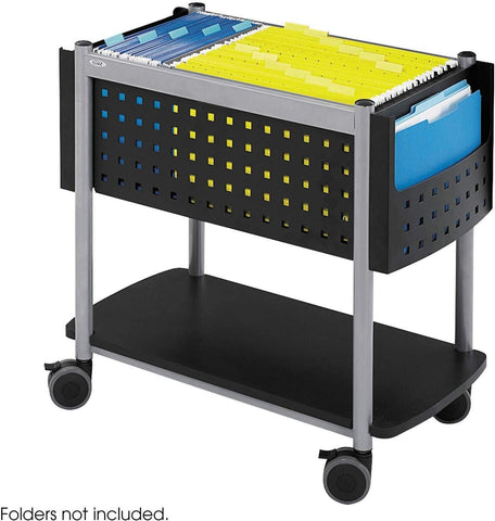 Scoot™ Open Top Mobile File Black [5373BL] Safco File Cabinet 5373BL
