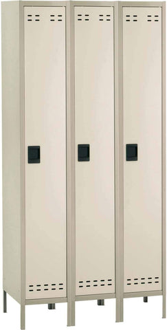 Single Tier Locker 3 Column [5525] Safco Tan Office Lockers 5525TN