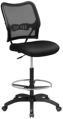 Space Seating Air Grid Back Mesh Drafting Chair [13-37N20D] Office Star No Arms Mesh Chair 13-37N20D