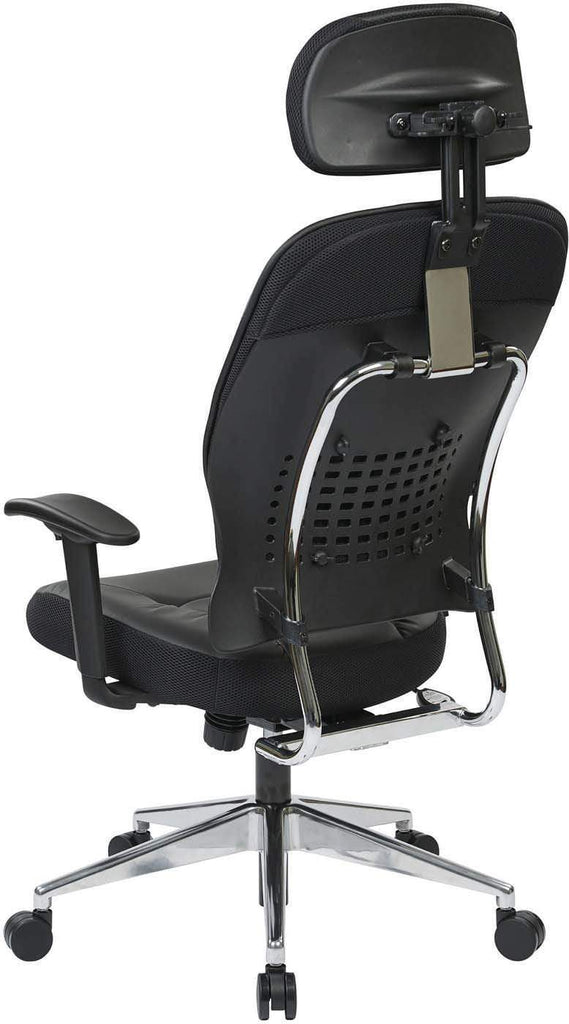 Space Seating® Black Eco Leather Managers Chair [32E33P918PHL
