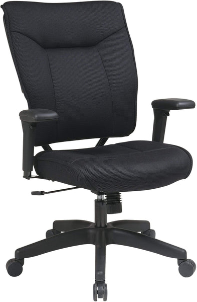 Space Seating® Black Mesh Executive Chair Adjustable Arms [37-33N1A7U] Office Star Mesh Chair 37-33N1A7U