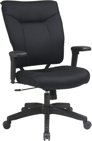 Space Seating® Black Mesh Executive Chair Adjustable Arms [37-33N1A7U] Office Star Mesh Chair 37-33N1A7U