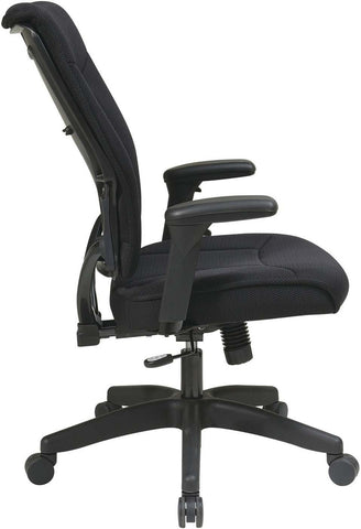 Space Seating® Black Mesh Executive Chair Adjustable Arms [37-33N1A7U] Office Star Mesh Chair 37-33N1A7U