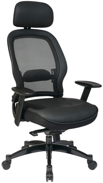 Space Seating Deluxe Matrex Back Mesh Office Chair [25004] Office Star Top Grain Leather -27008 (+$65) Mesh Chair 27008