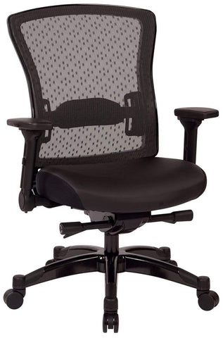 Space Seating® Executive Bonded Leather Back Chair with Flip Arms [317-ME3R2C7KF7] Office Star Mesh Chair 317-ME3R2C7KF7