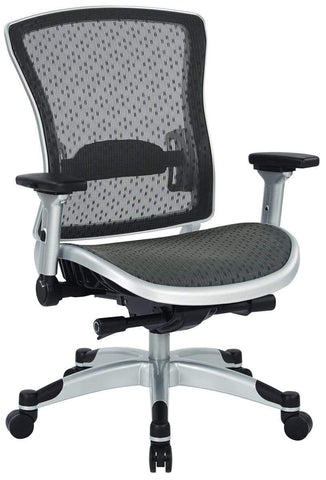 Space Seating Executive Breathable Mesh Back Chair with Flip Arms [317-R22C6KF6] Office Star Mesh Chair 317-R22C6KF6