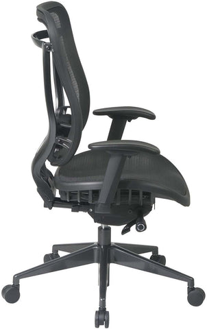 Space Seating® Executive High Back Mesh Chair Gunmetal Base [818-11G9C18P] Office Star Mesh Chair 818-11G9C18P